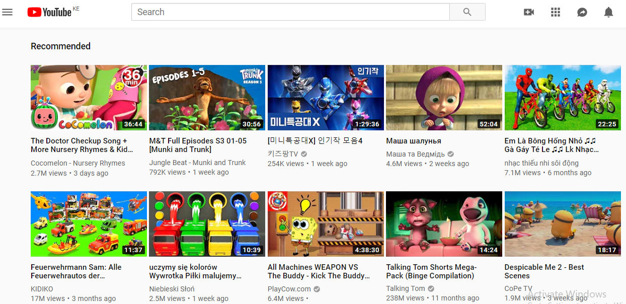 Youtube web design