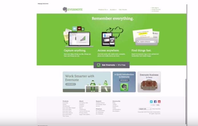 use of imagery in a website design