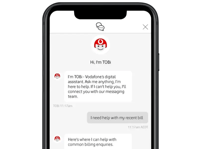 Conversational AI allows for Intent detection in TOBi