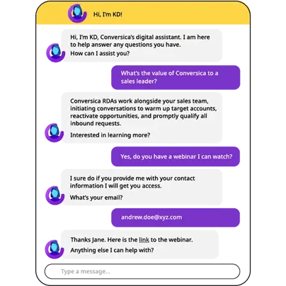 Conversational AI tool for customer service teams by Conversica.