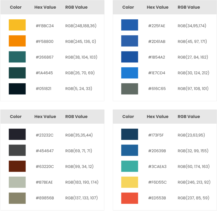 sample colors