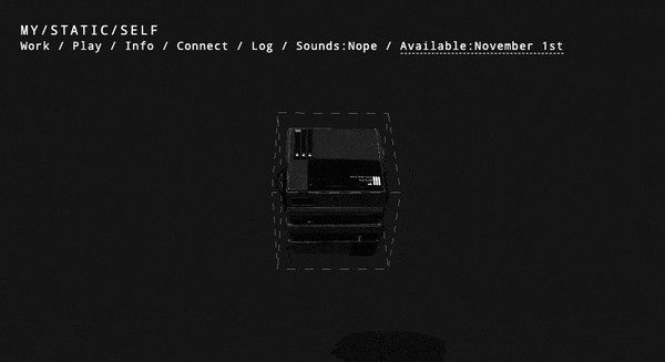 MY / STATIC / SELF portfolio CSS animation example