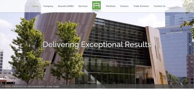 H.J. Russell Construction Website Design