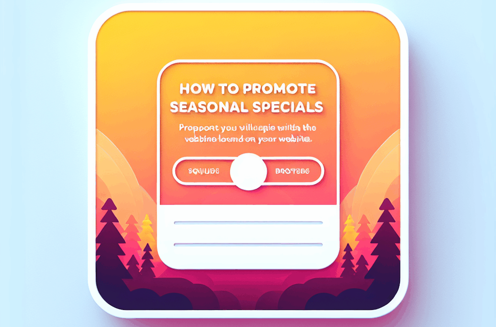 How to Promote Seasonal Specials on Your Website