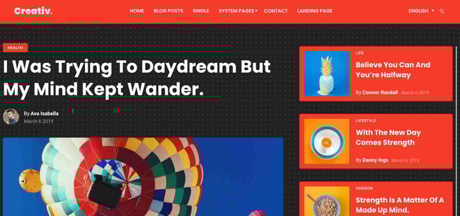 CREATIV creative website templates home page example 