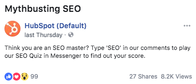 Messenger Quiz Success