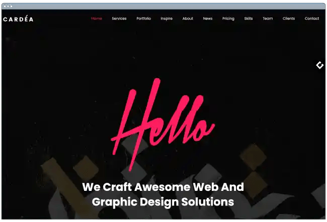 one page website template: h-code