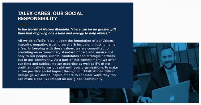 About Us Page Examples - TalEx