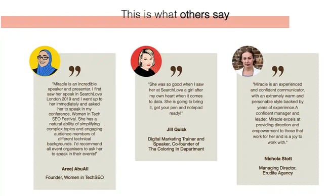 About Me Page Examples - Miracle Inameti-Archibong